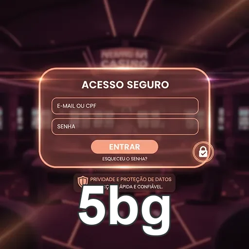 Tela de login do 5bg com acesso seguro e prático.