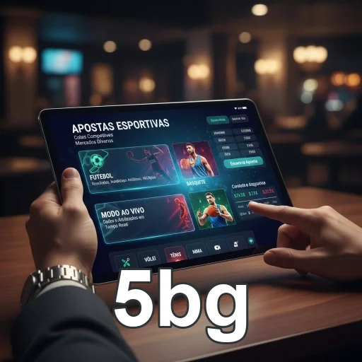 Tela do aplicativo 5bg com opções de apostas esportivas.
