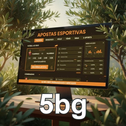 Tela de apostas esportivas do site 5bg com informações de jogos.