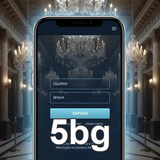 Tela de login do 5bg em ambiente luxuoso para jogadores VIP.