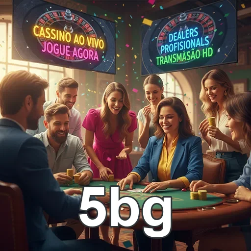 Grupo de pessoas jogando em um cassino ao vivo no 5bg.