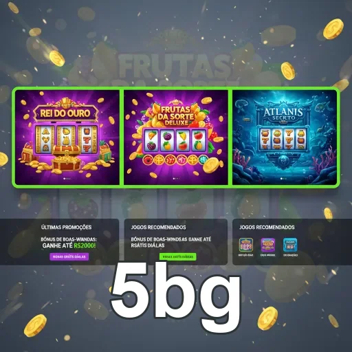 Interface do 5bg destacando jogos de slots populares.