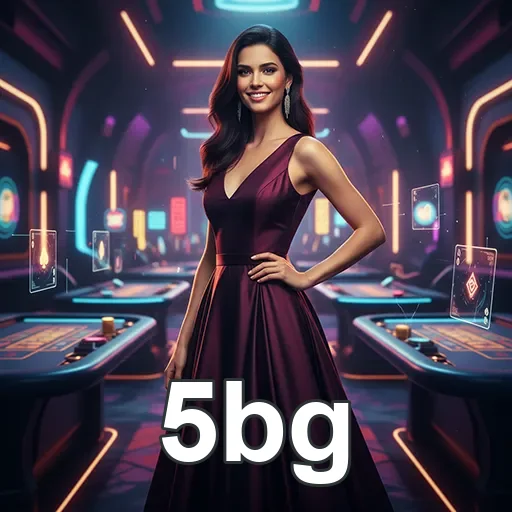 Interface da 5bg com opções de jogos ao vivo e atendente.