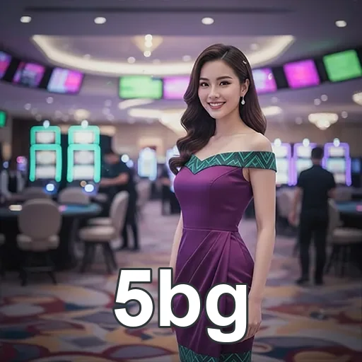 Jogadora sorridente em cassino representando o site 5bg.