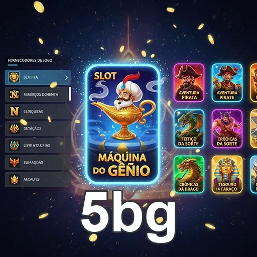 Tela do aplicativo 5bg com destaque para slots populares.