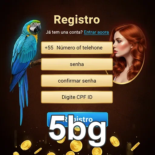 Tela de registro da 5bg com campos para cadastro.