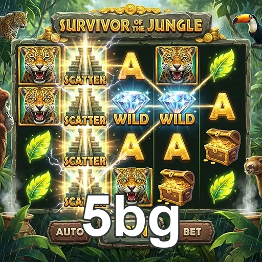5bg apresenta um jogo de slots com tema de selva.