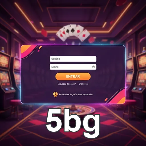 Tela de login do app da 5bg com design moderno e amigável.