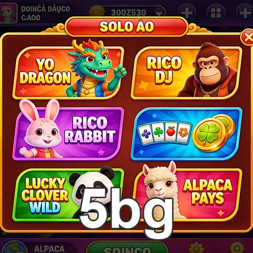 Interface do 5bg destacando serviços VIP e jogos disponíveis.