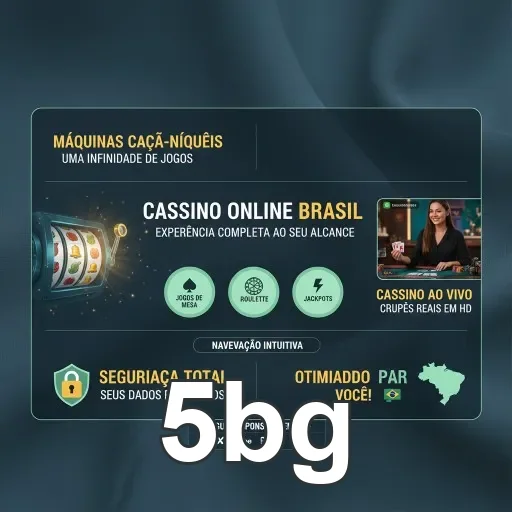 Interface do 5bg focada em acesso VIP e segurança.