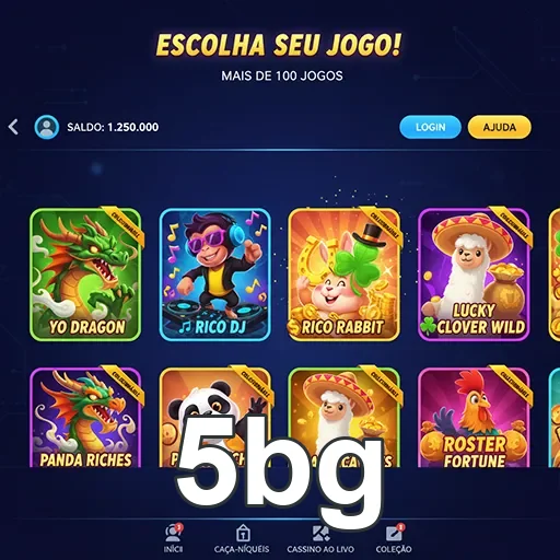 Tela de jogos VIP no 5bg com diversas opções de slots.
