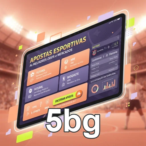 Plataforma 5bg apresentando apostas esportivas e odds.